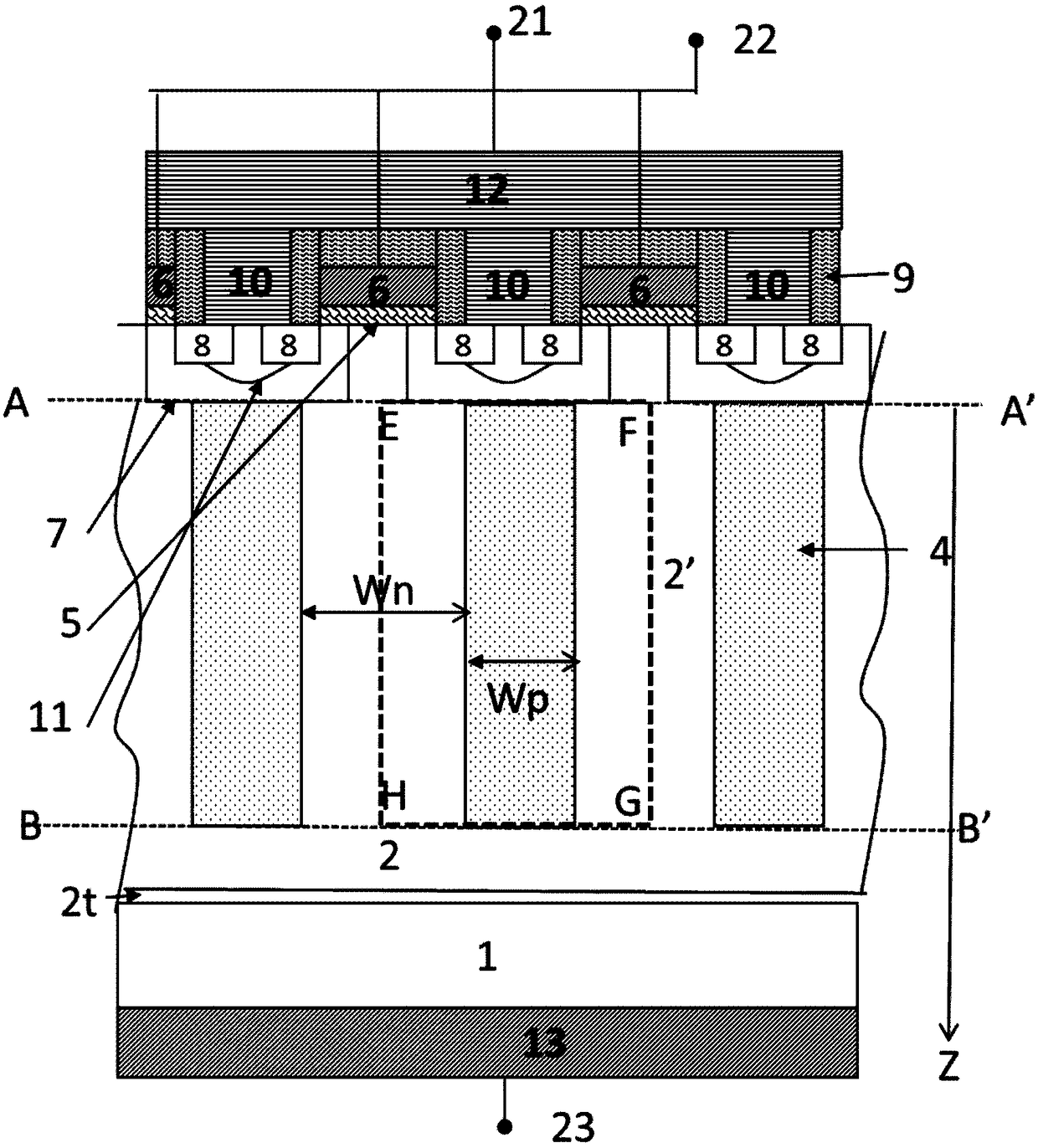 Super junction structure, super junction mosfet and manufacturing method thereof
