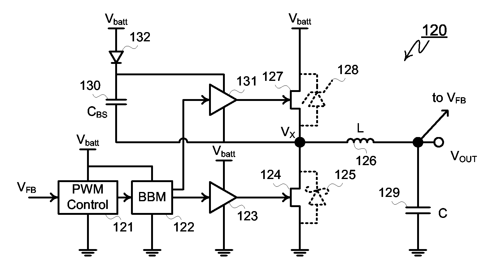 High-Frequency Power MESFET Buck Switching Power Supply