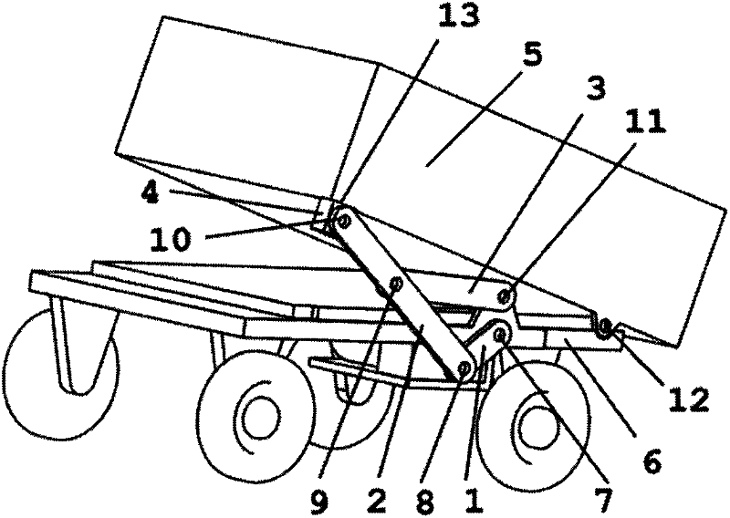 Mechanical electric lifting mechanism for dump truck