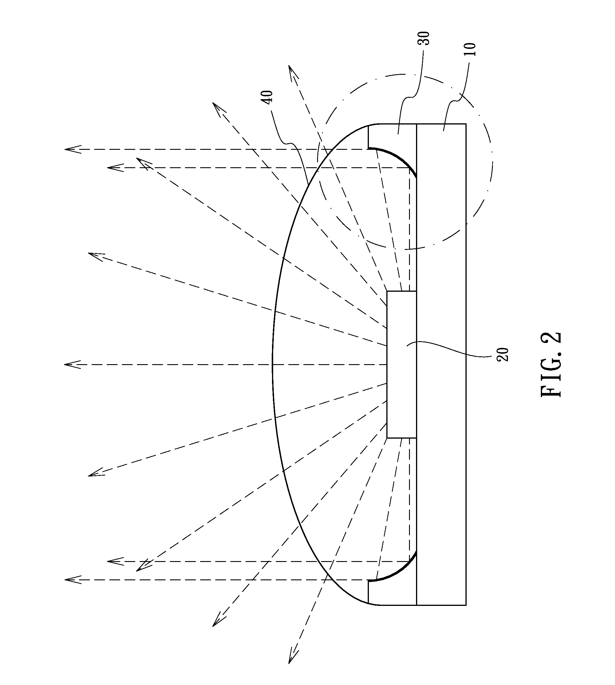 LED package for increasing illumination and spotlighting