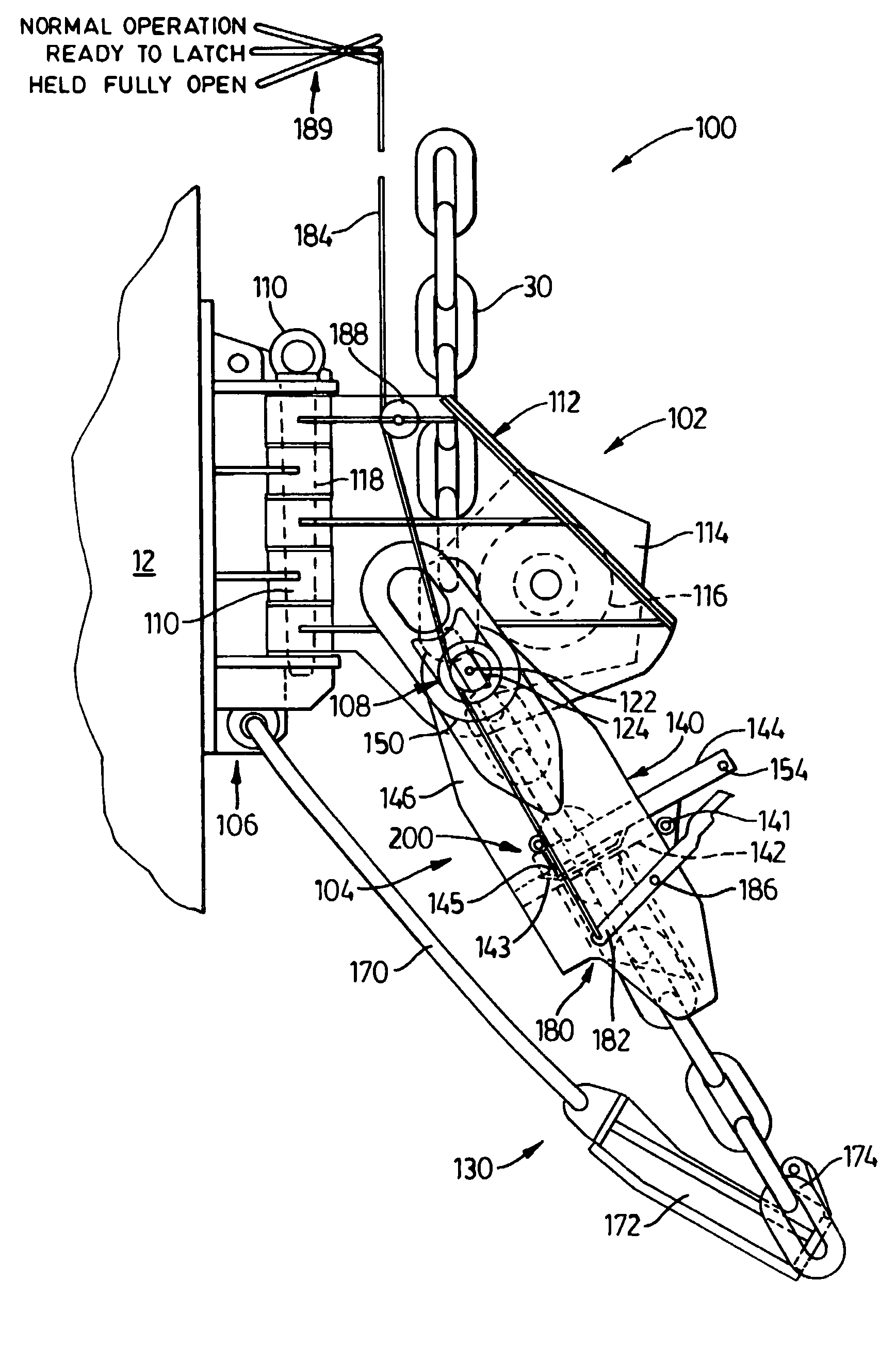 Underwater chain stopper and fairlead apparatus for anchoring offshore structures