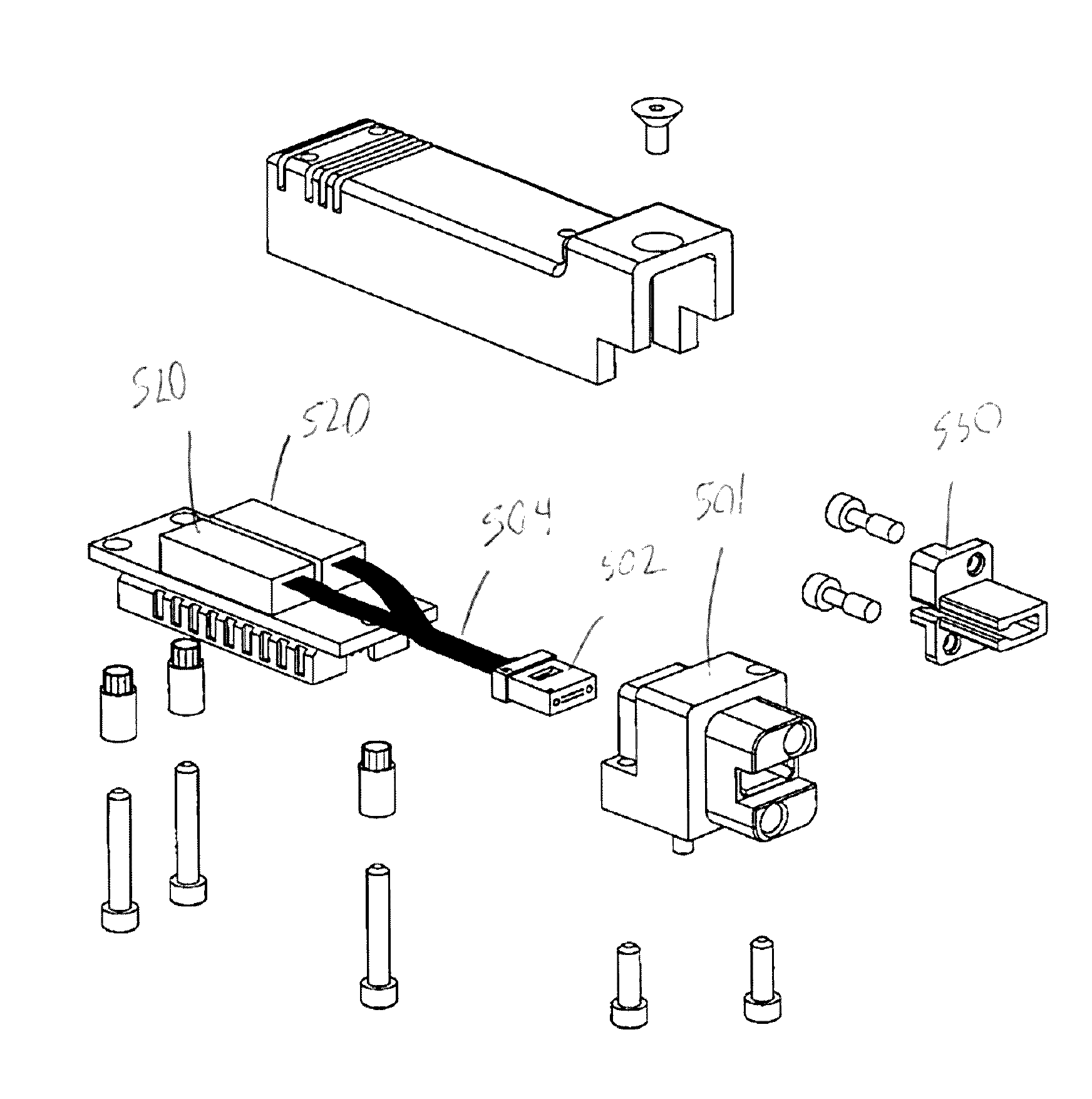 Opto-electric module for backplane connector