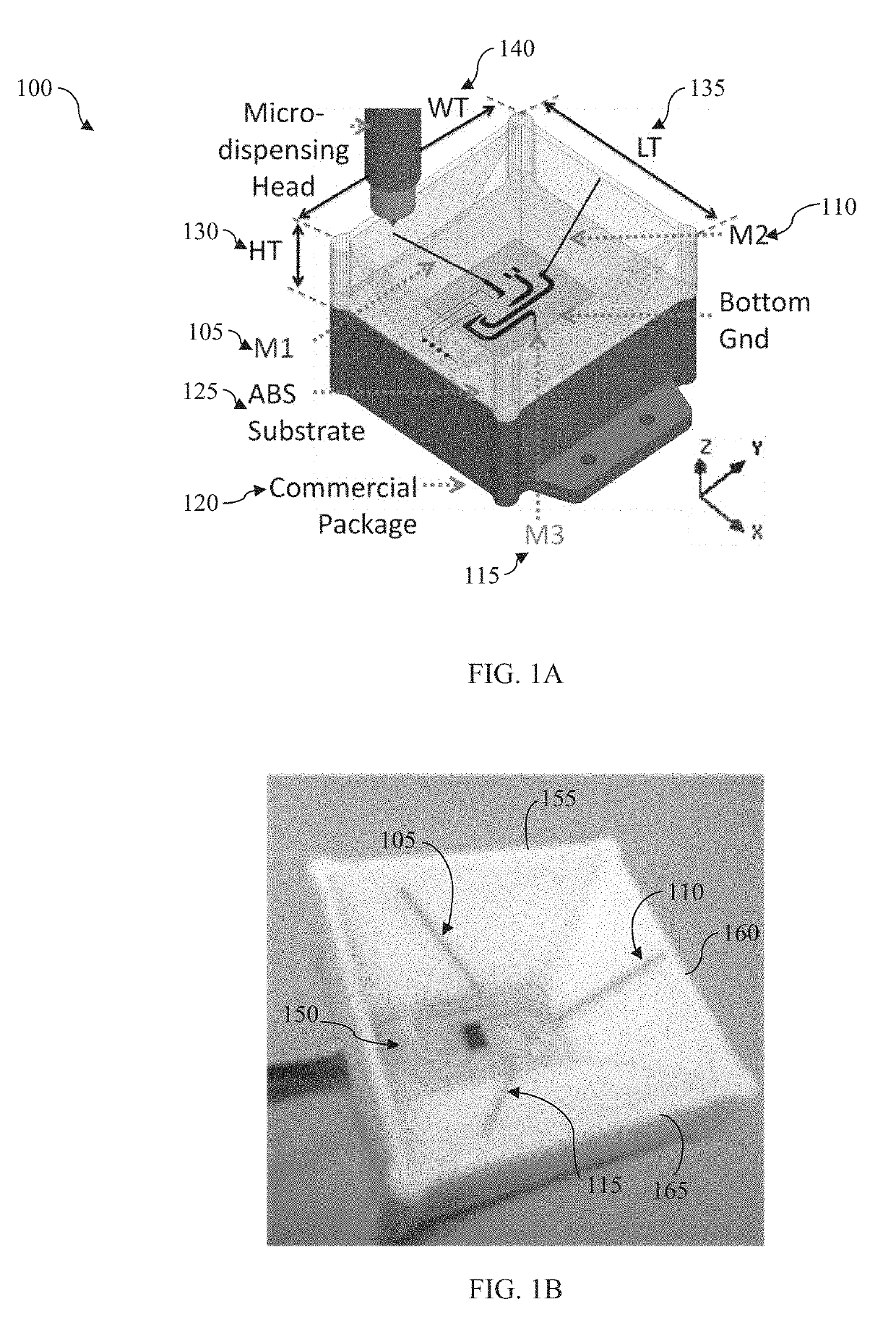 3D tripolar antenna and method of manufacture