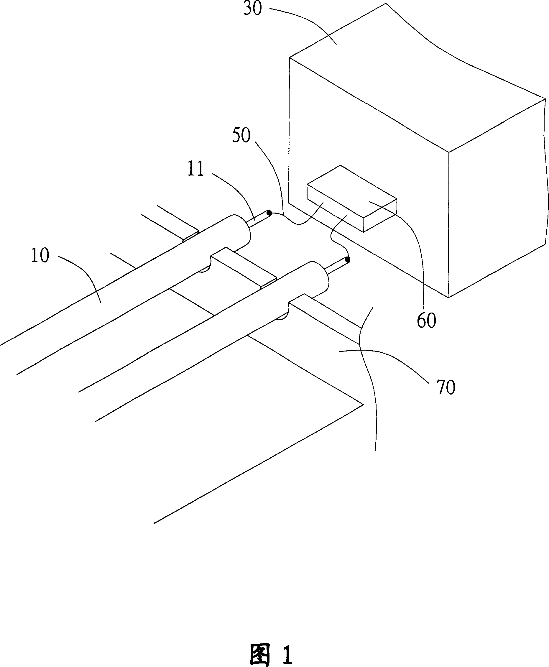 Back light module and separable light source connecting device used in the back lighting module