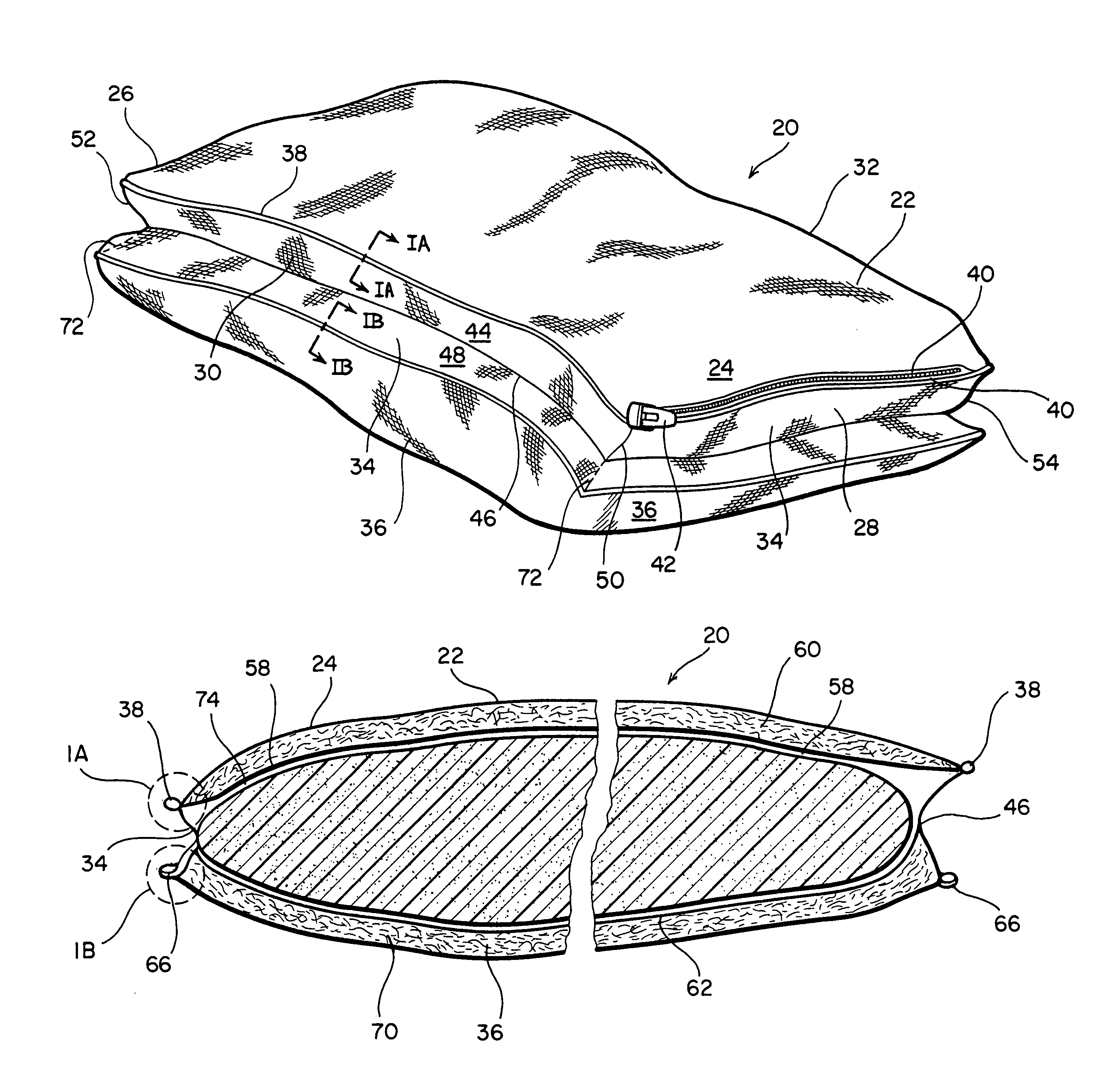 Cushioning device and method of producing the same