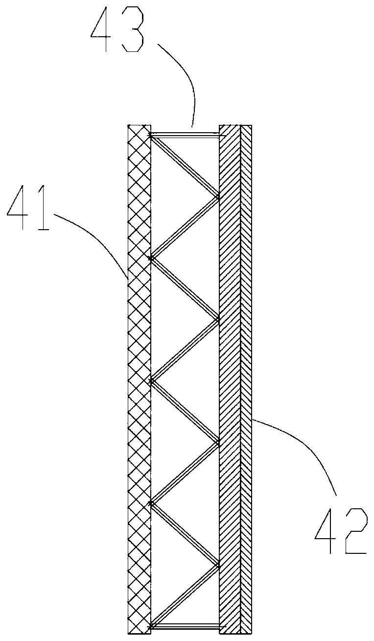 High-temperature thermal insulation protection structure for tower type photovoltaic power station heat absorber