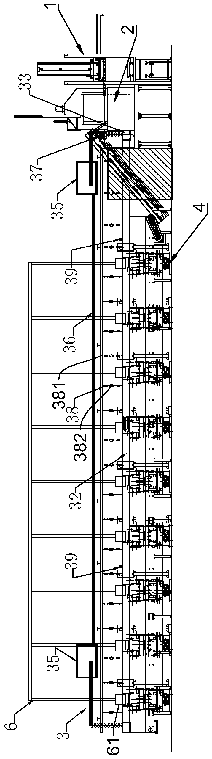 Production system for slab lattice of lead-acid storage battery and method for preparing slab lattice by using the same