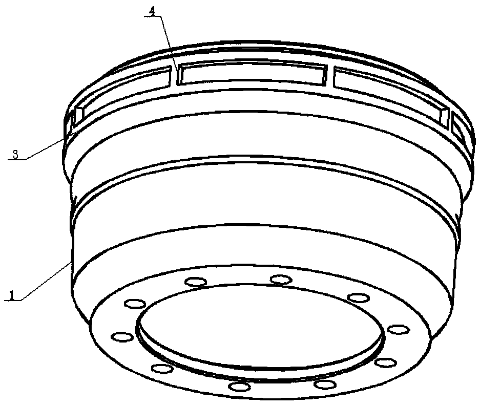 Impeller flange type steel brazing brake drum and preparing method thereof