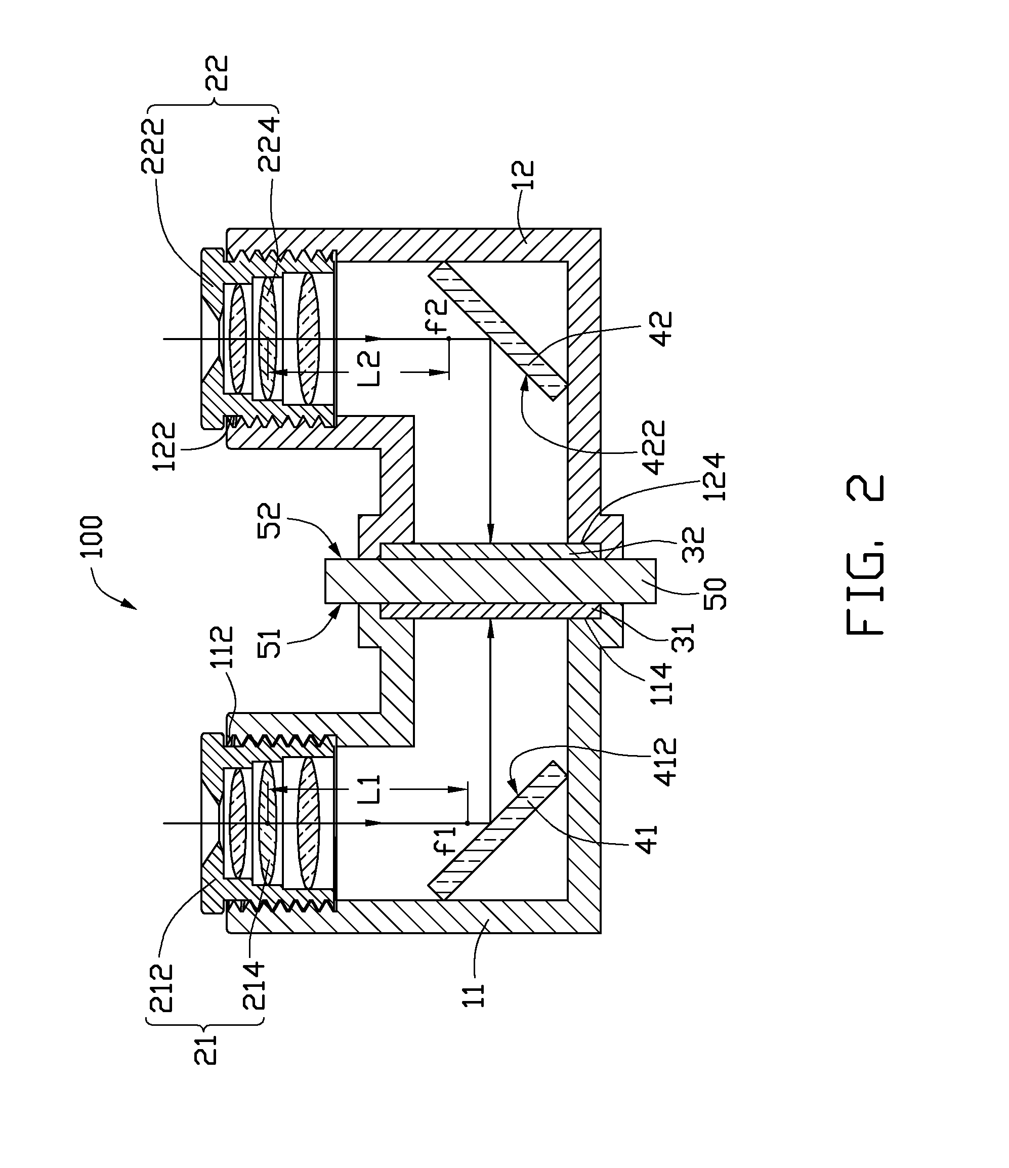 Camera module with dual lens modules and image sensors