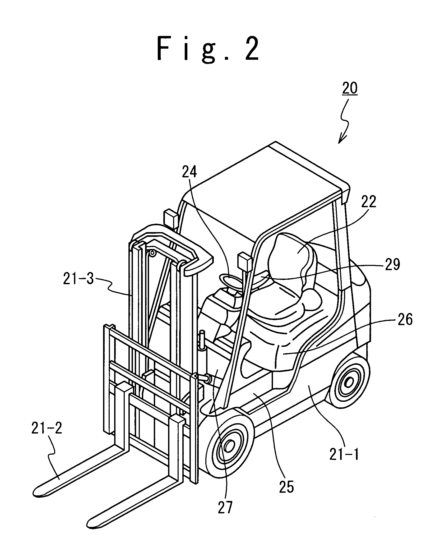 Distributed control system for forklift