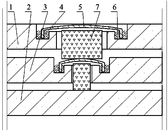 Placement structure for getter of double-vacuum layer glass and manufacturing method of placement structure