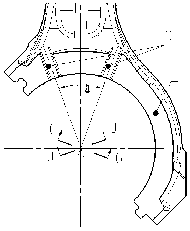 Connecting rod big end structure applied to V-type diesel engine