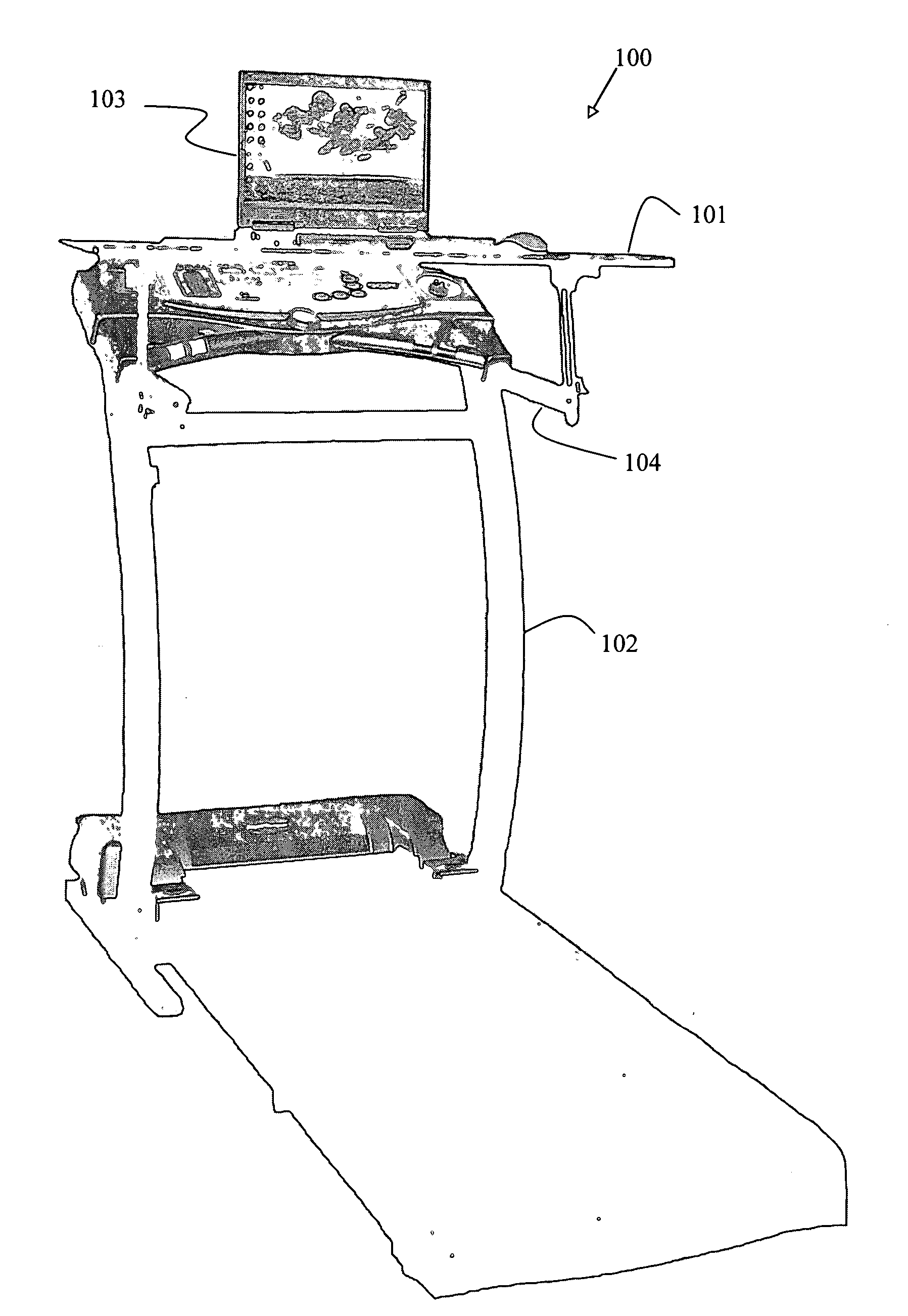 Tray for exercise treadmill