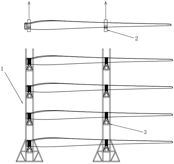 Integrated blade transportation frame