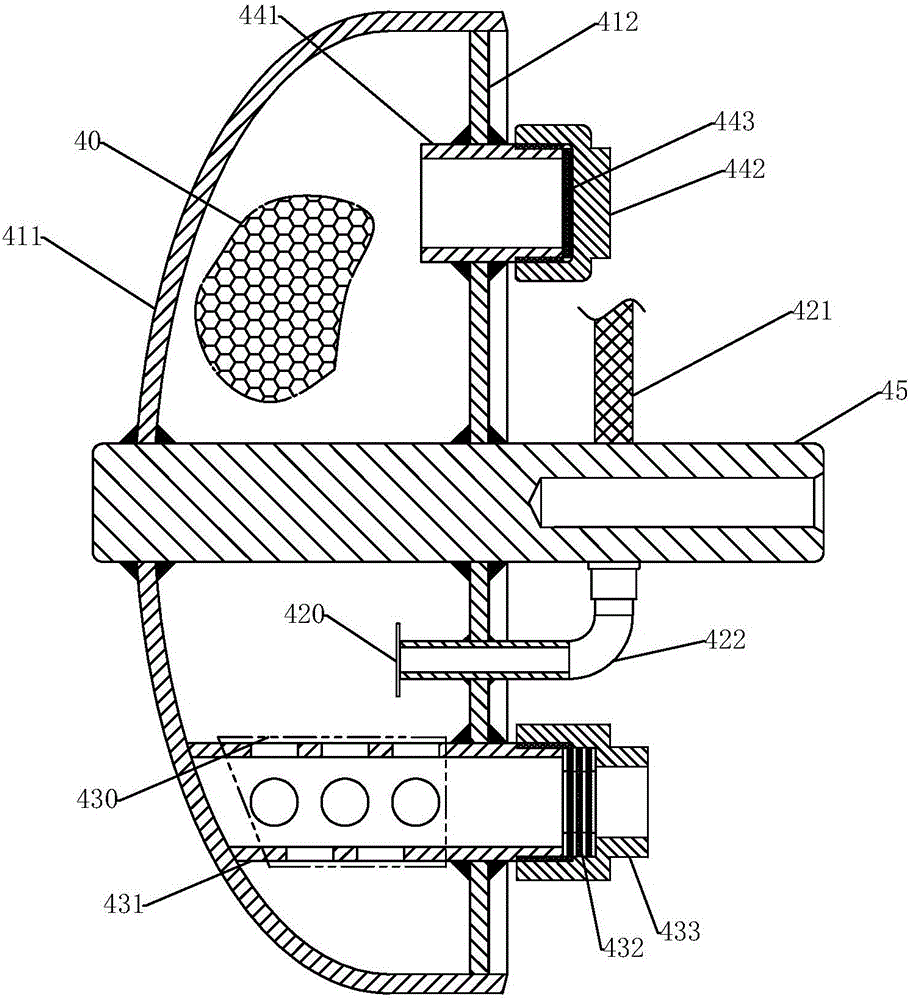Adsorption device of vacuum interlayer container