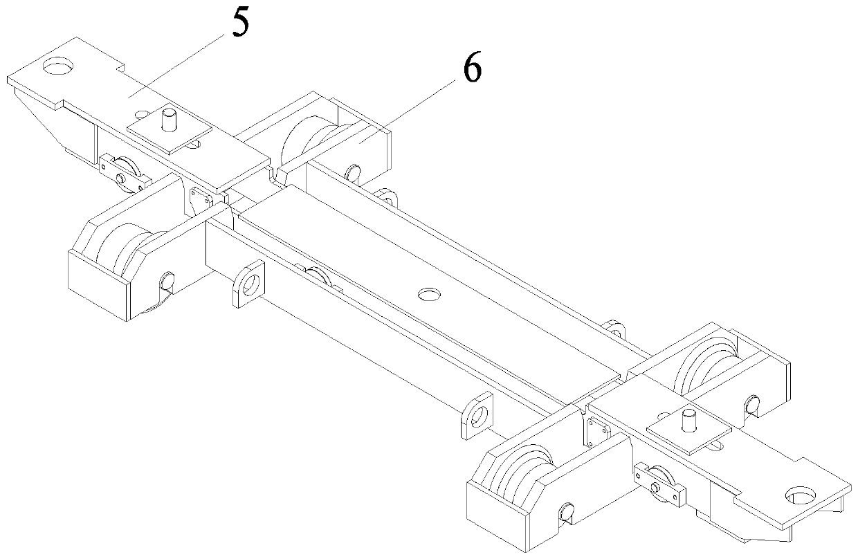 Combined auxiliary tooling for erecting a car and a method for unloading a car based on the tooling