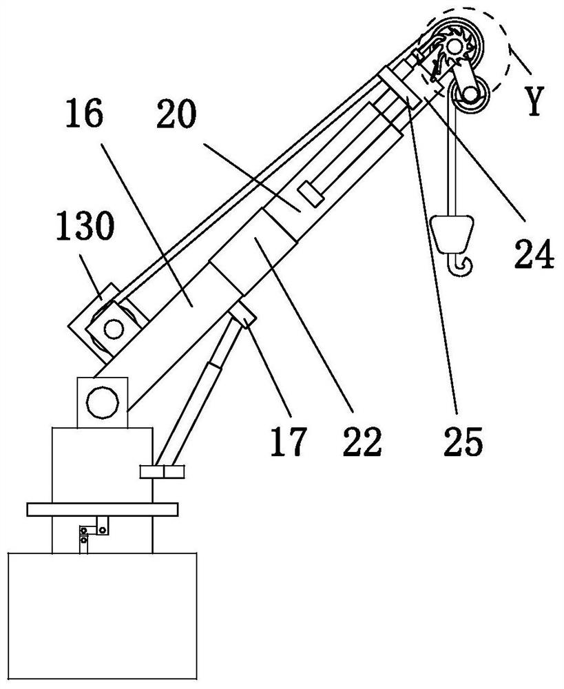 Crane telescopic arm positioning and fixing equipment for water conservancy ship