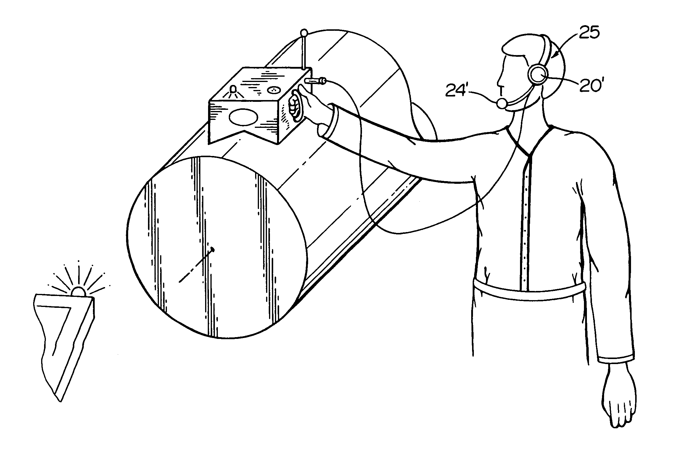 Ergonomic, interference signal-reducing position measurement probe for mutual alignment of bodies