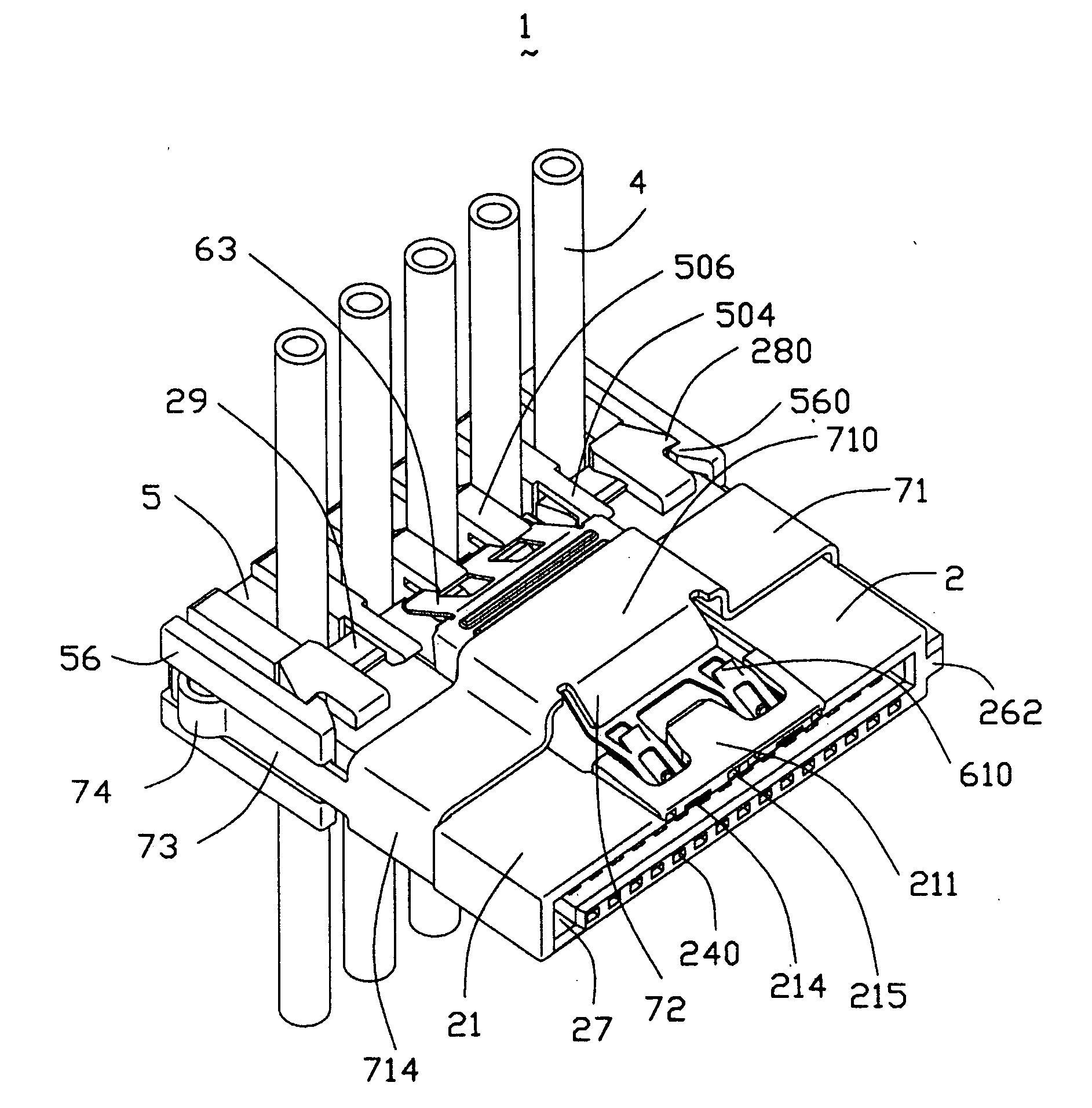 Cable end connector having a latching device and an unlatching actuator