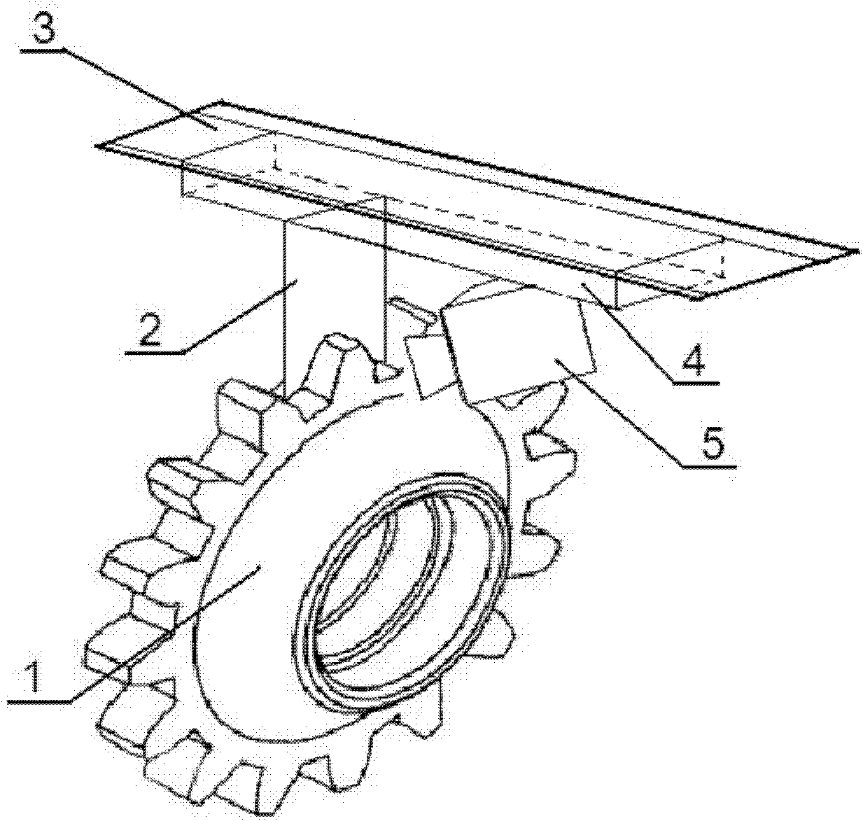 Gear and moulding structure outline measuring method based on template near-field light projection scanning