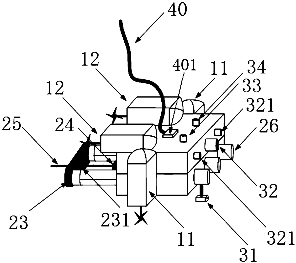 Ship ballasting water sampling device