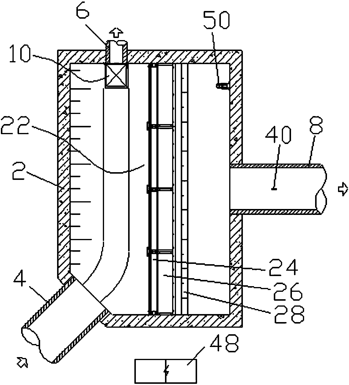 A non-power-limited flow-limiting intelligent interception well with a clapboard slag-retaining device