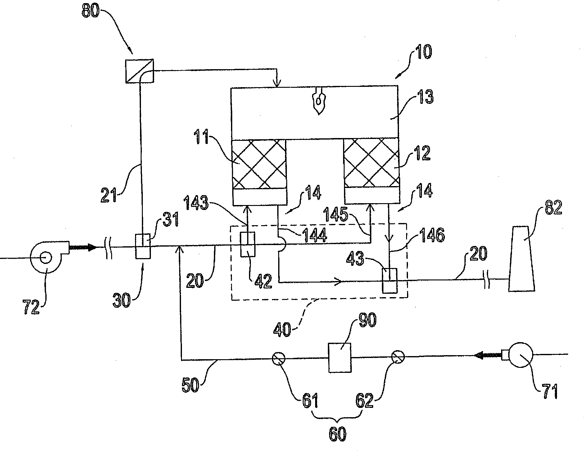 Thermal storage cremation furnace for storing press and cleaning