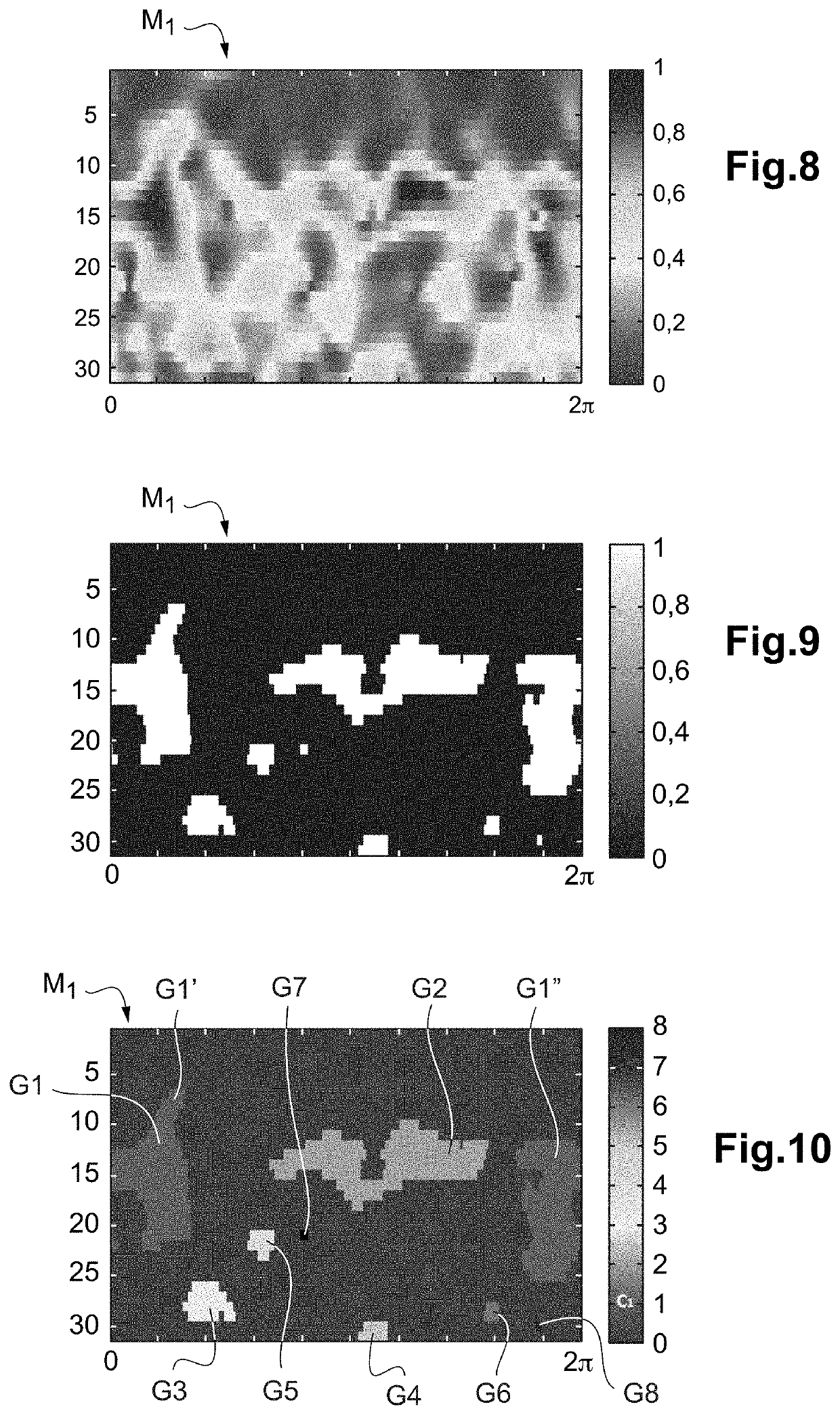 Method for monitoring and detecting the formation of degradation in at least one moving part of a rotating mechanism and associated system