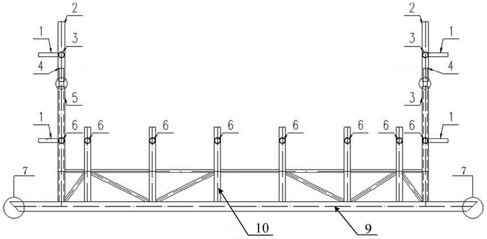 Double-layer detachable shot blasting machine roller way tool bracket