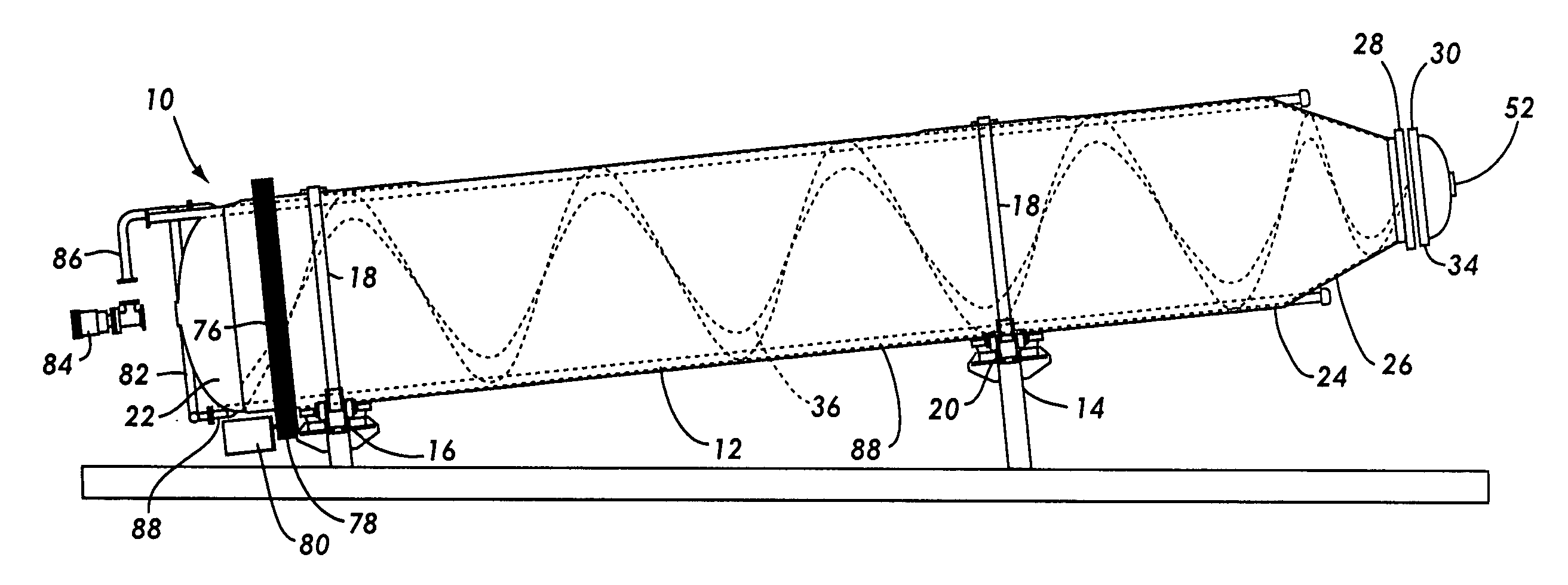 Angled reaction vessel