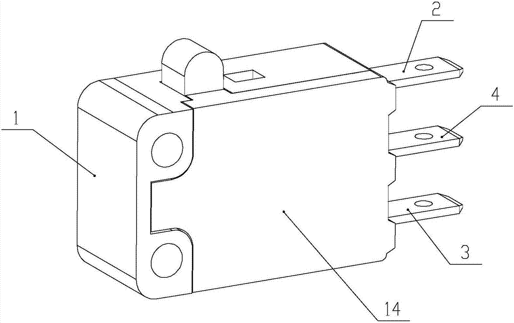 Micro-moving position-limiting general switch