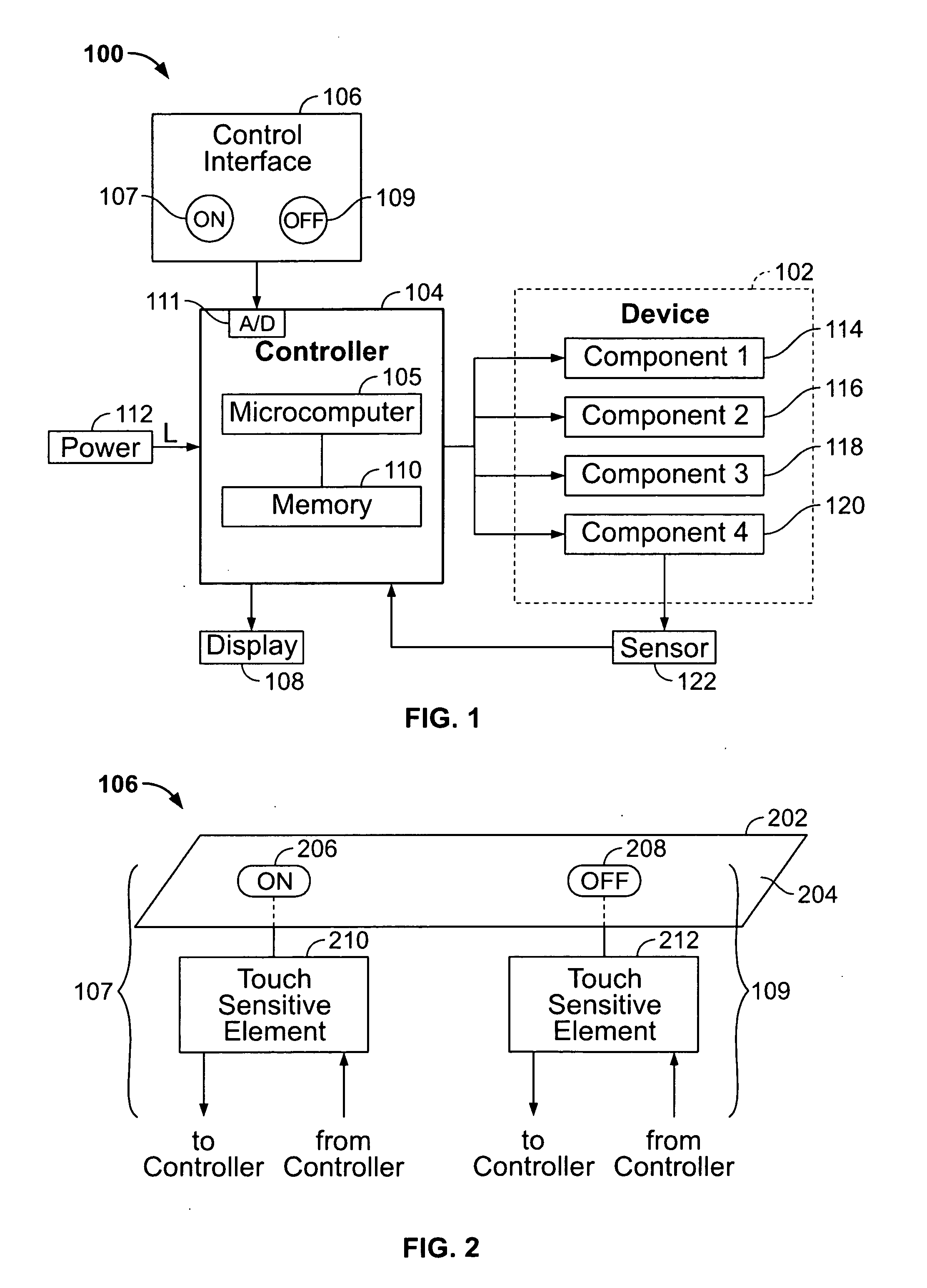 Method and apparatus for touch sensor with interference rejection