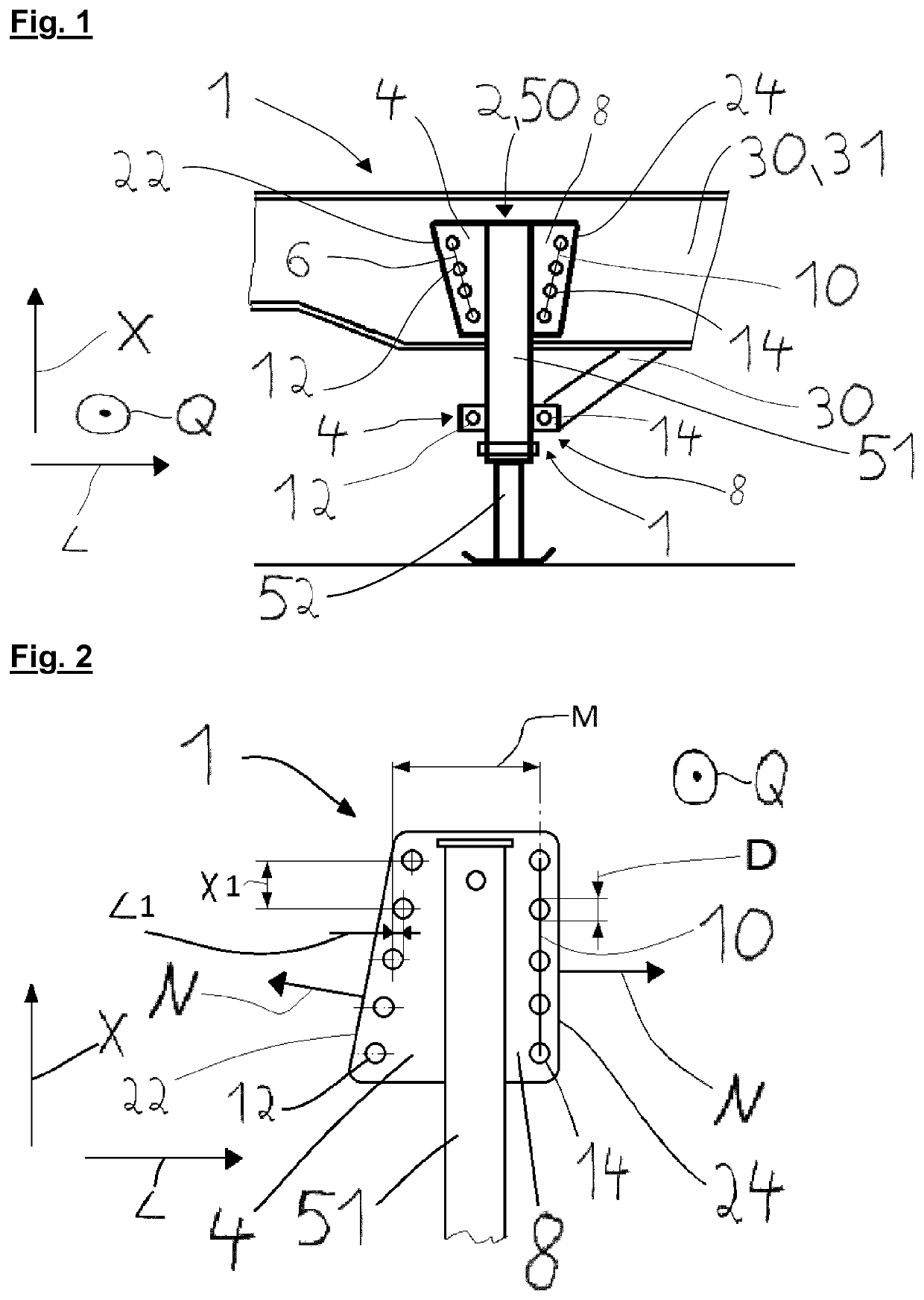 Mounting device for a support device