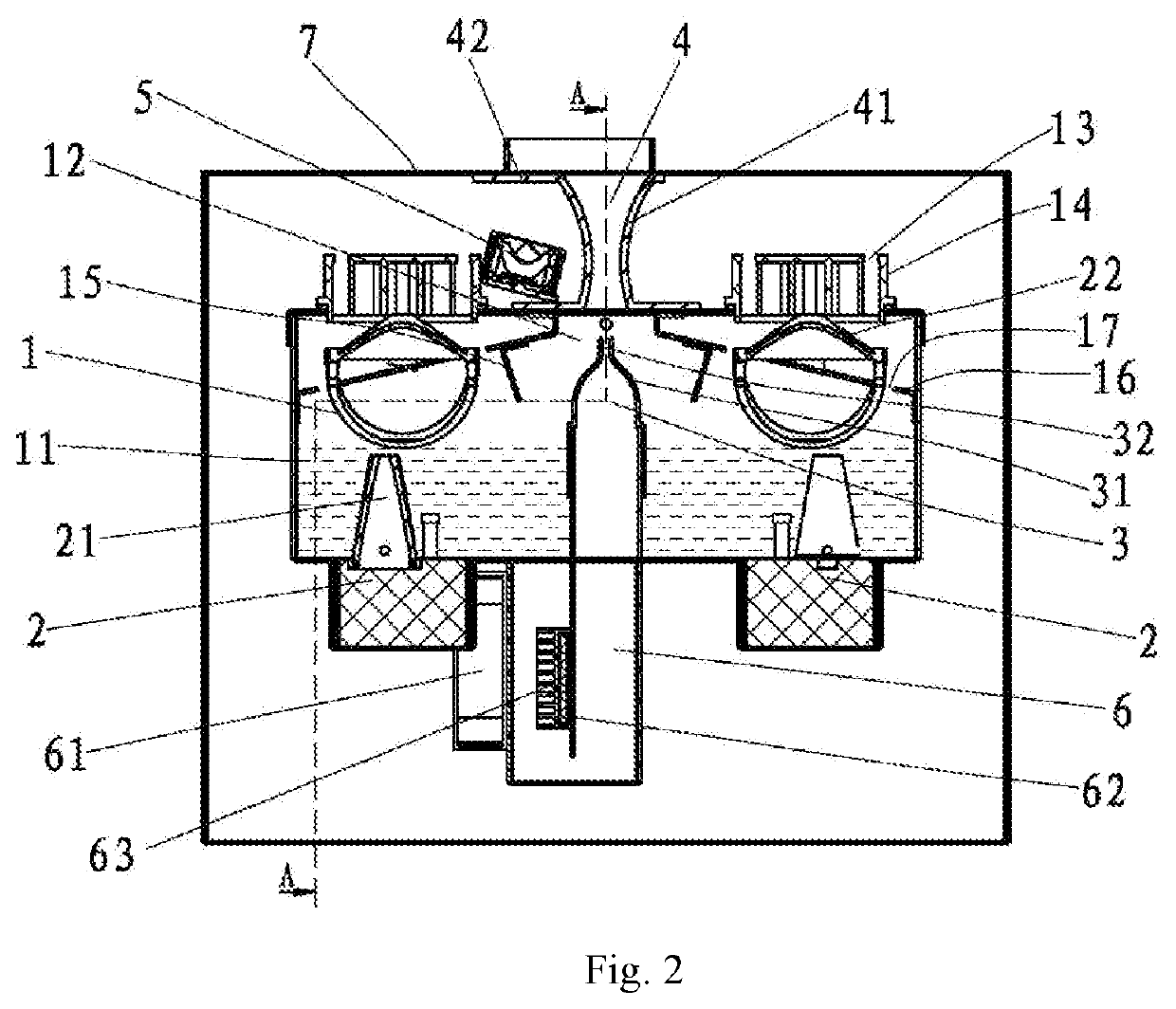 Flame simulating device and atomizing simulation fireplace including same