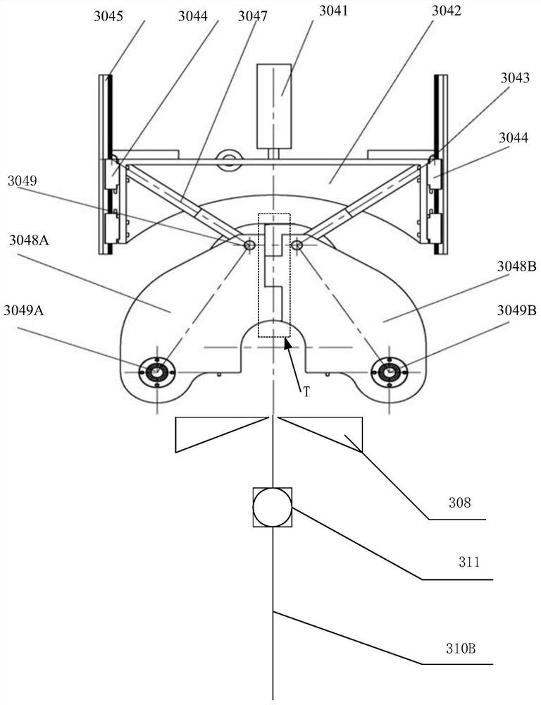 Main shaft translation winding mechanism for dismounting nuclear reactor detector assembly and using method