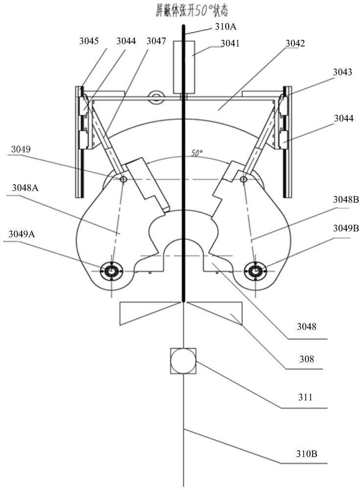 Main shaft translation winding mechanism for dismounting nuclear reactor detector assembly and using method