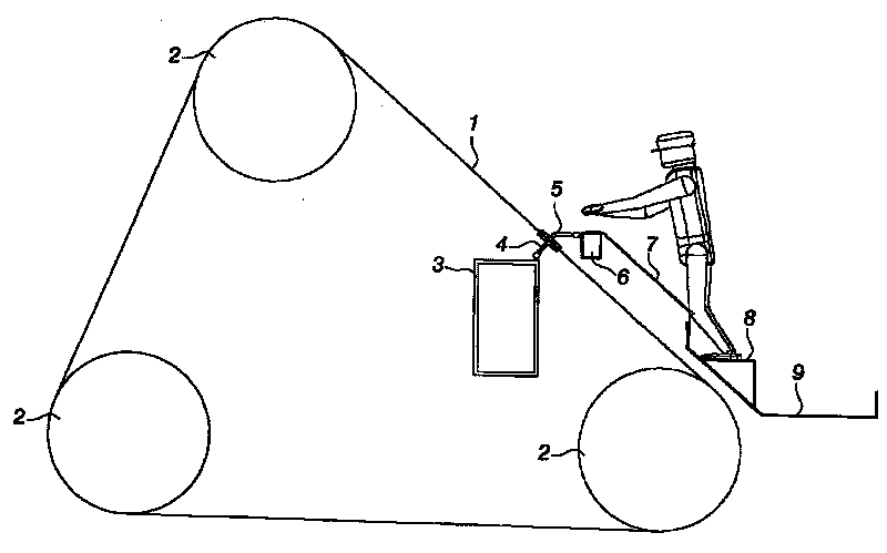 Device for maintenance of the metal belt