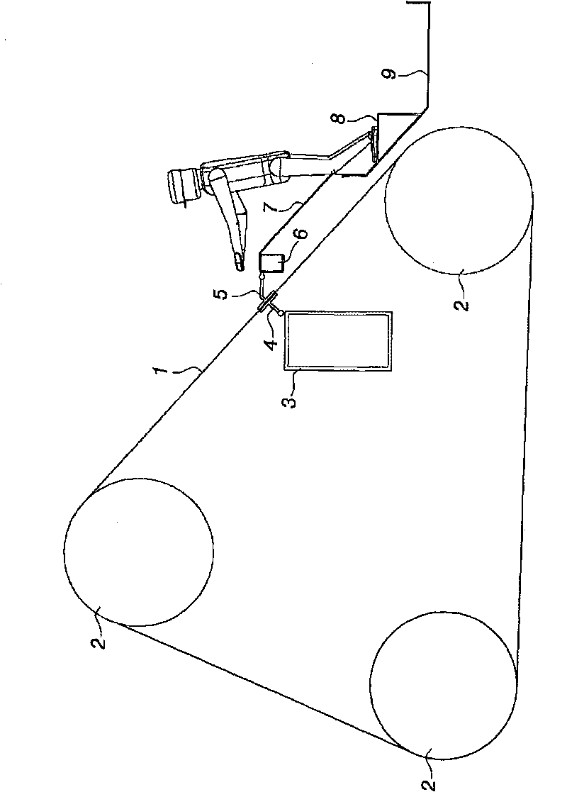 Device for maintenance of the metal belt