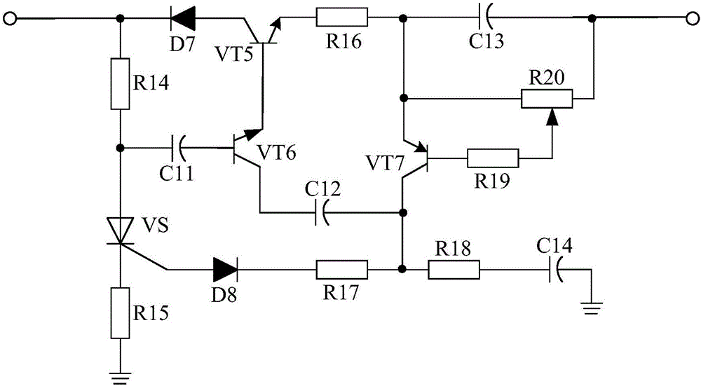 Aerator-used adjustable power supply based on thyristor over current protection circuit