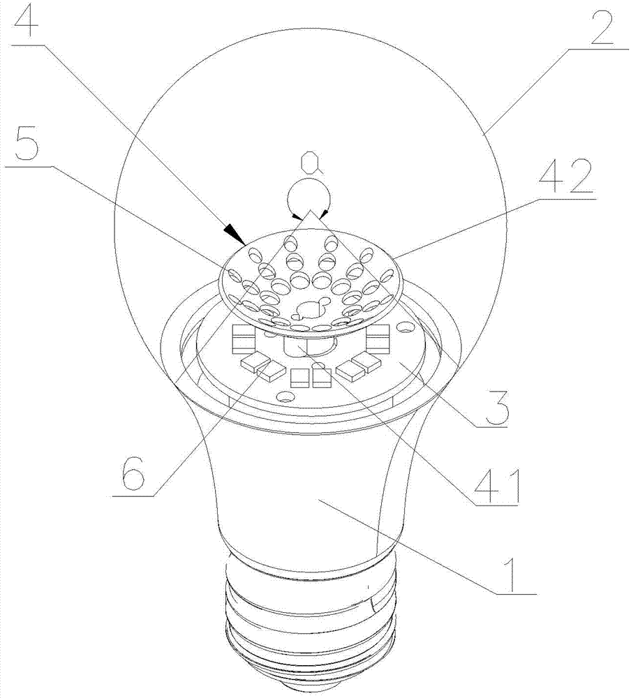 Light expansion device and bulb with light expansion device