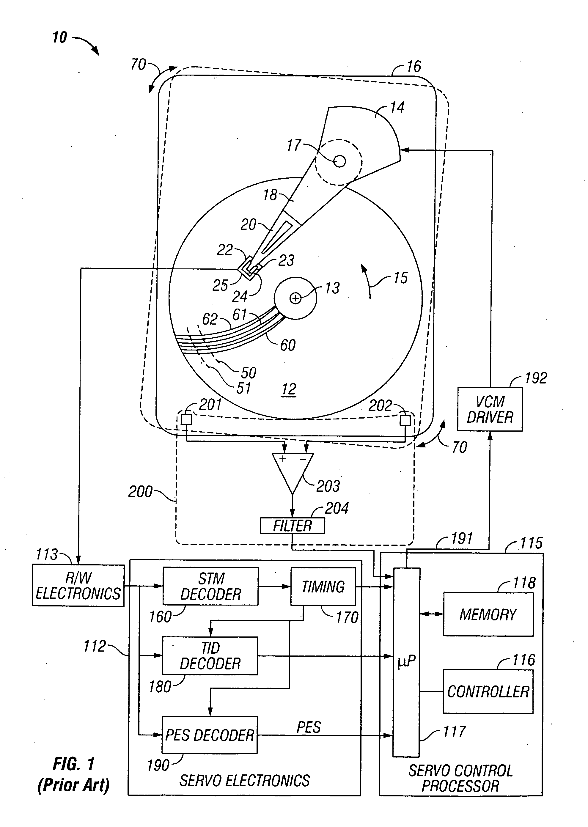 Disk drive using a disturbance sensor for disturbance frequency-identification and suppression