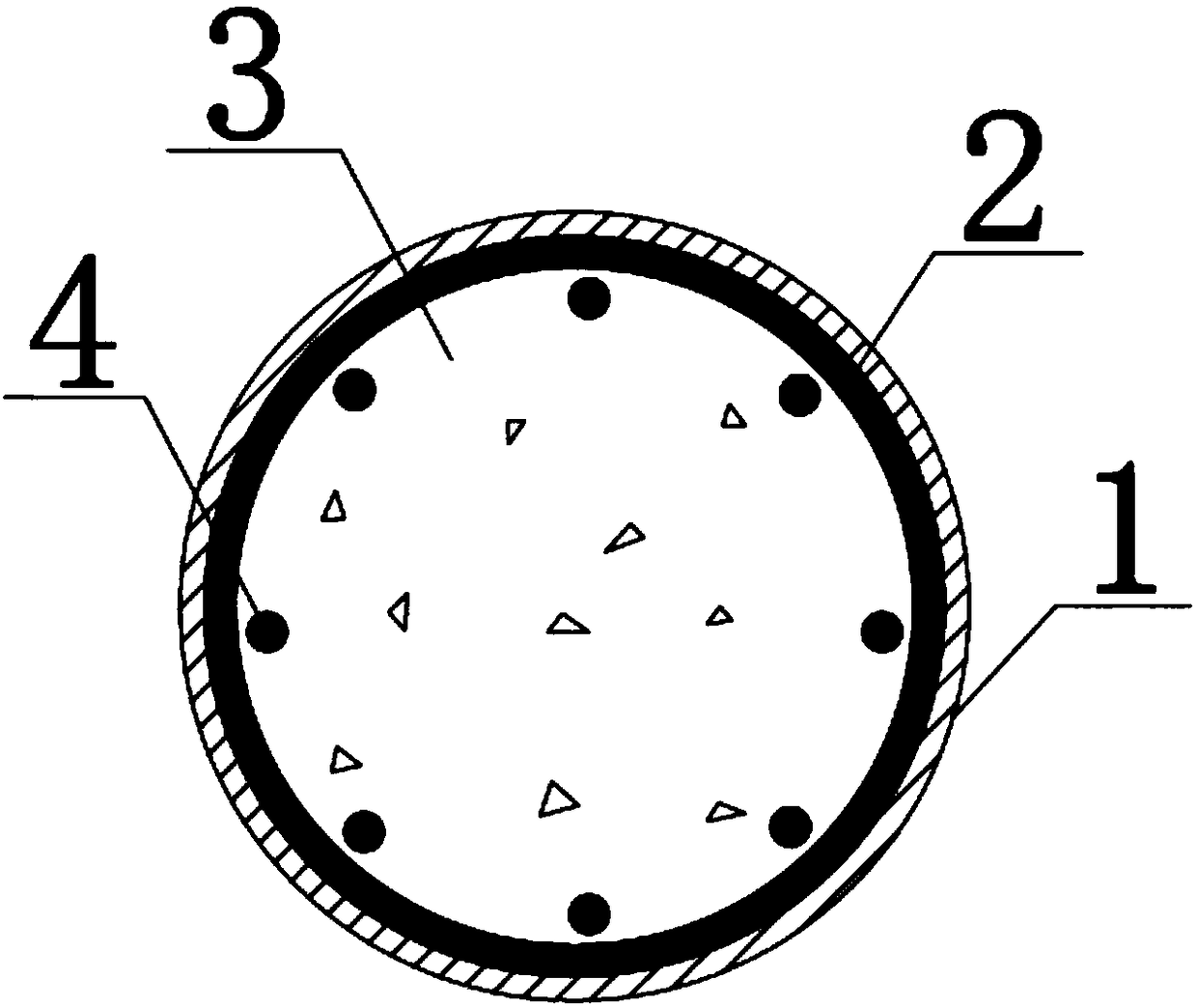 Concrete composite column