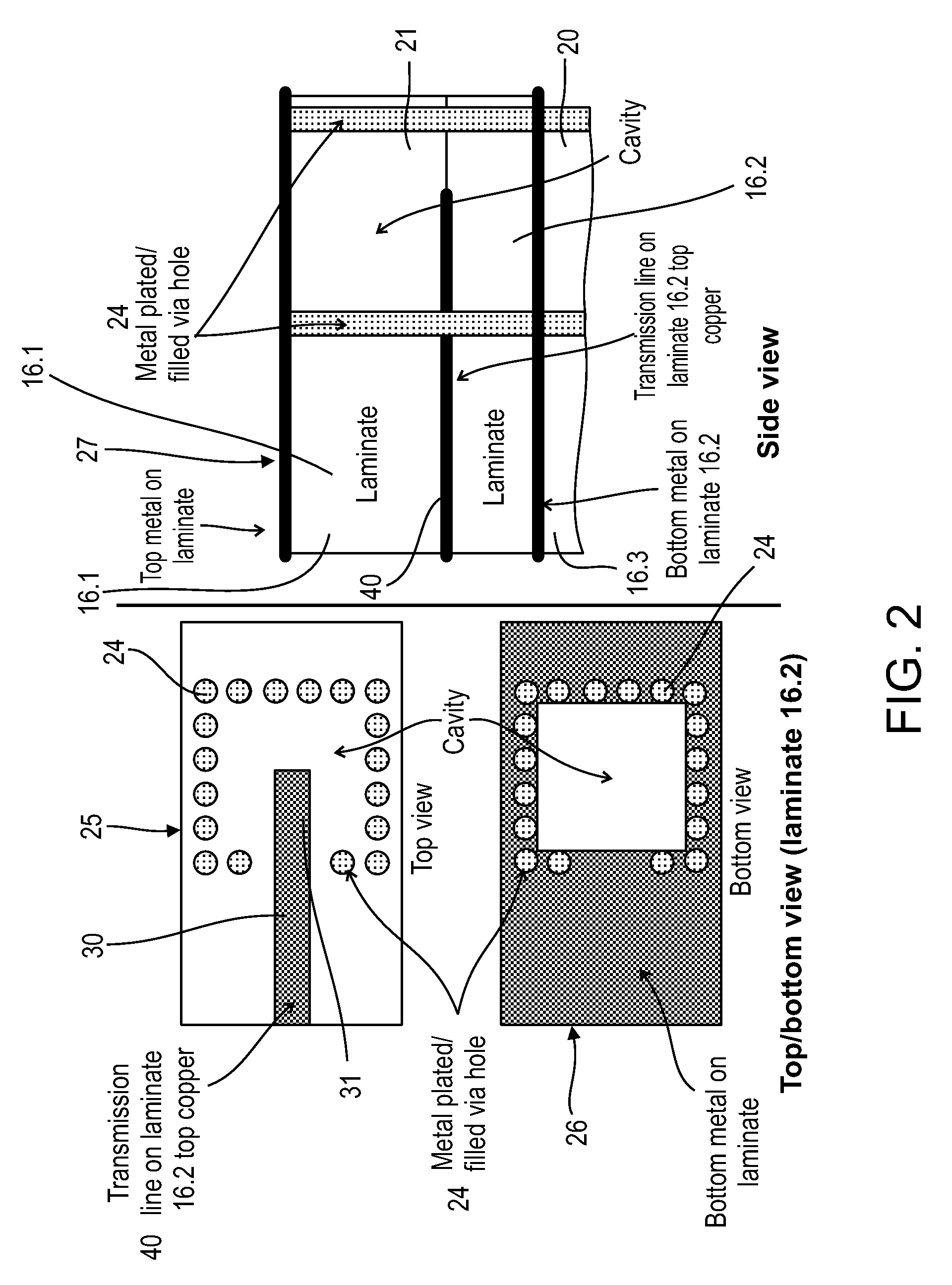 Packaging for a millimeter wave radio-frequency integrated circuit (RFIC)