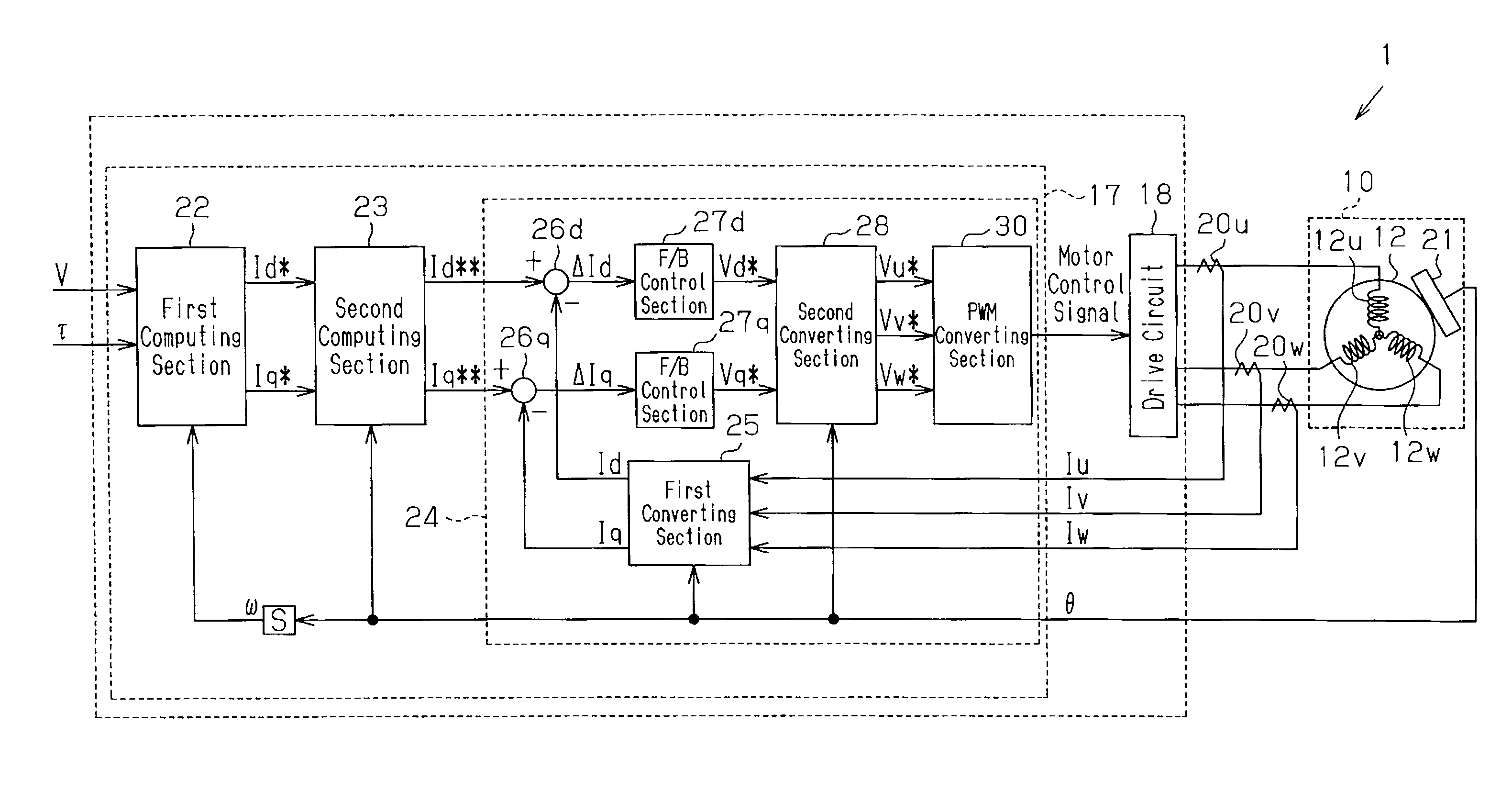 Motor controller and electric power steering apparatus