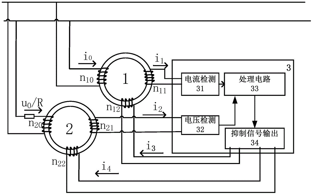 Electricity digital converter based on single-chip microcomputer and magnetic balance type mutual inductor