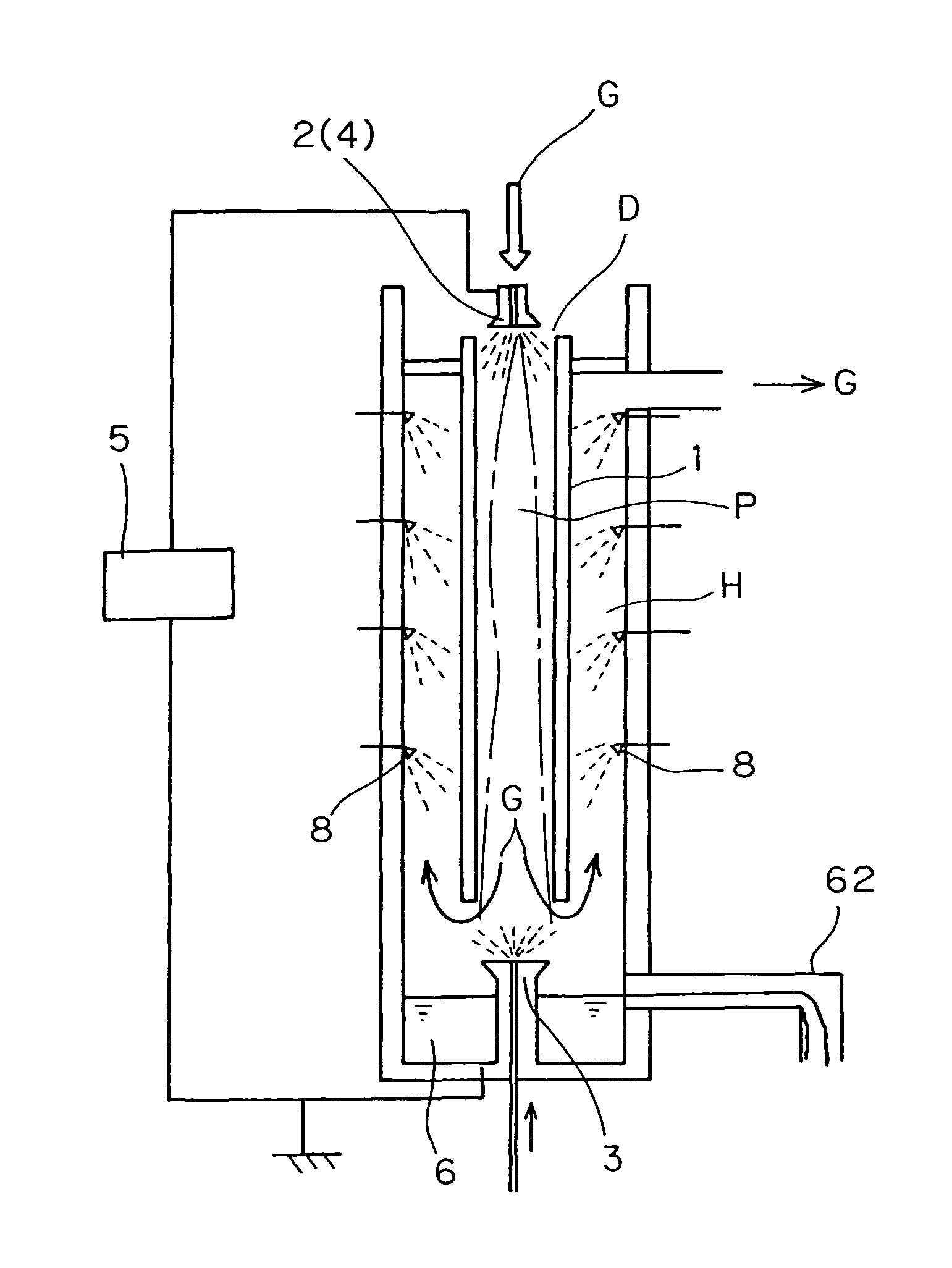 Exhaust gas treating system