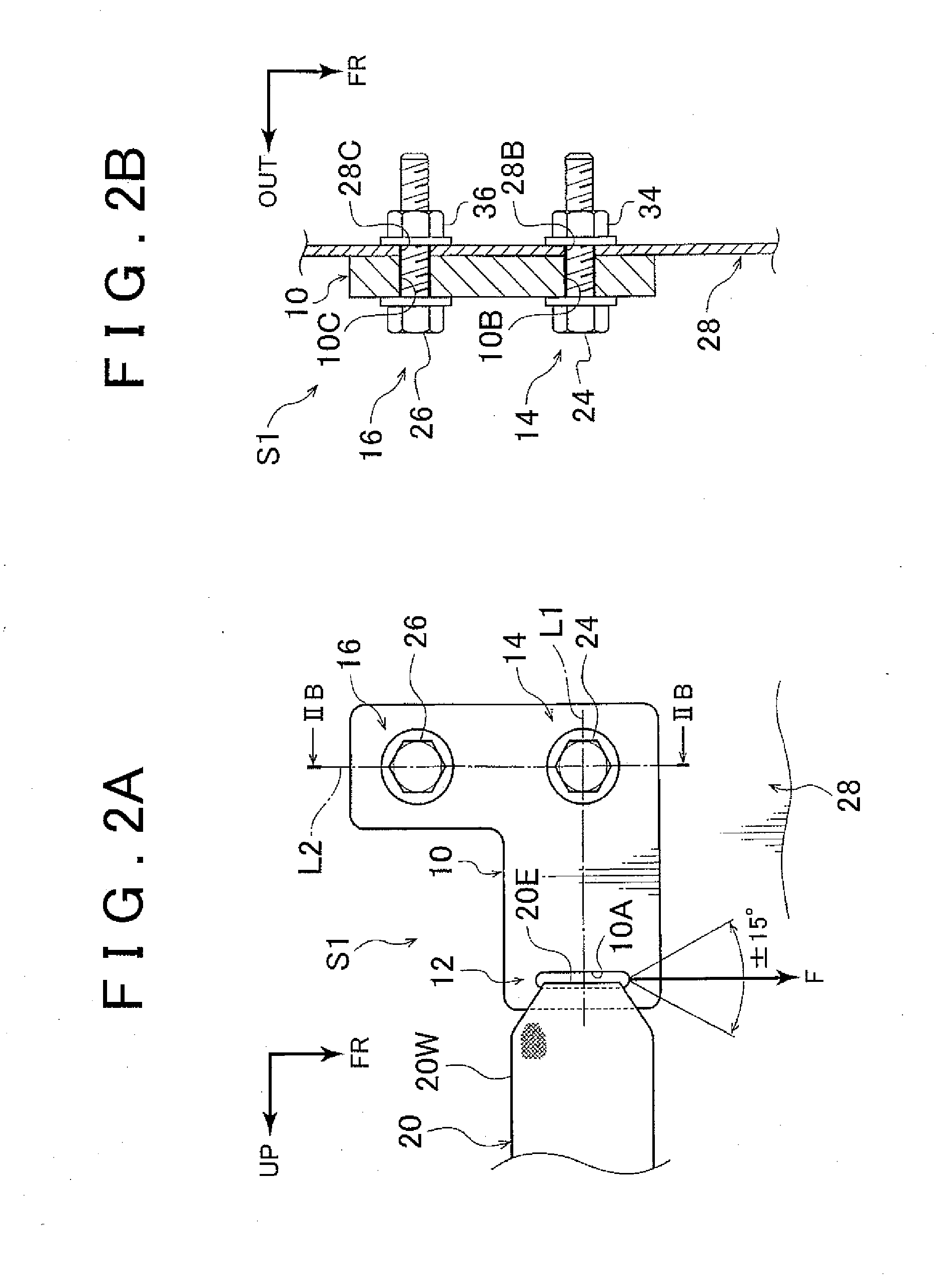 Anchor plate mounting structure of vehicle seatbelt