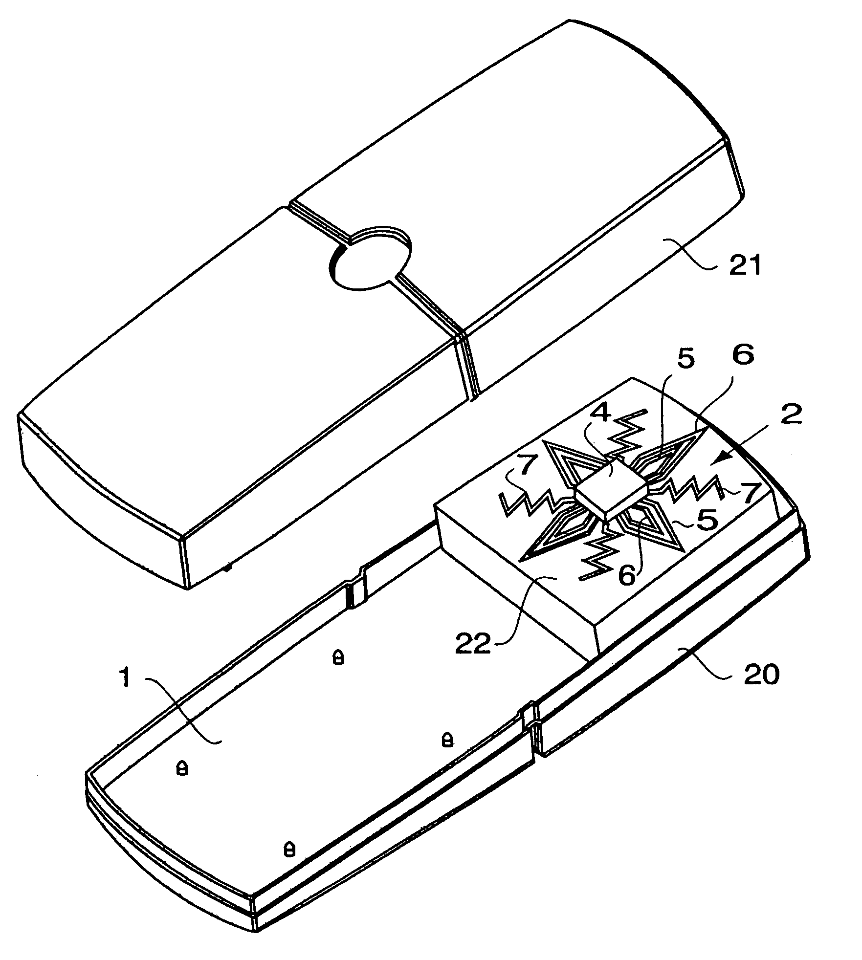Antenna device for transmitting and/or receiving radio frequency waves and method related thereto