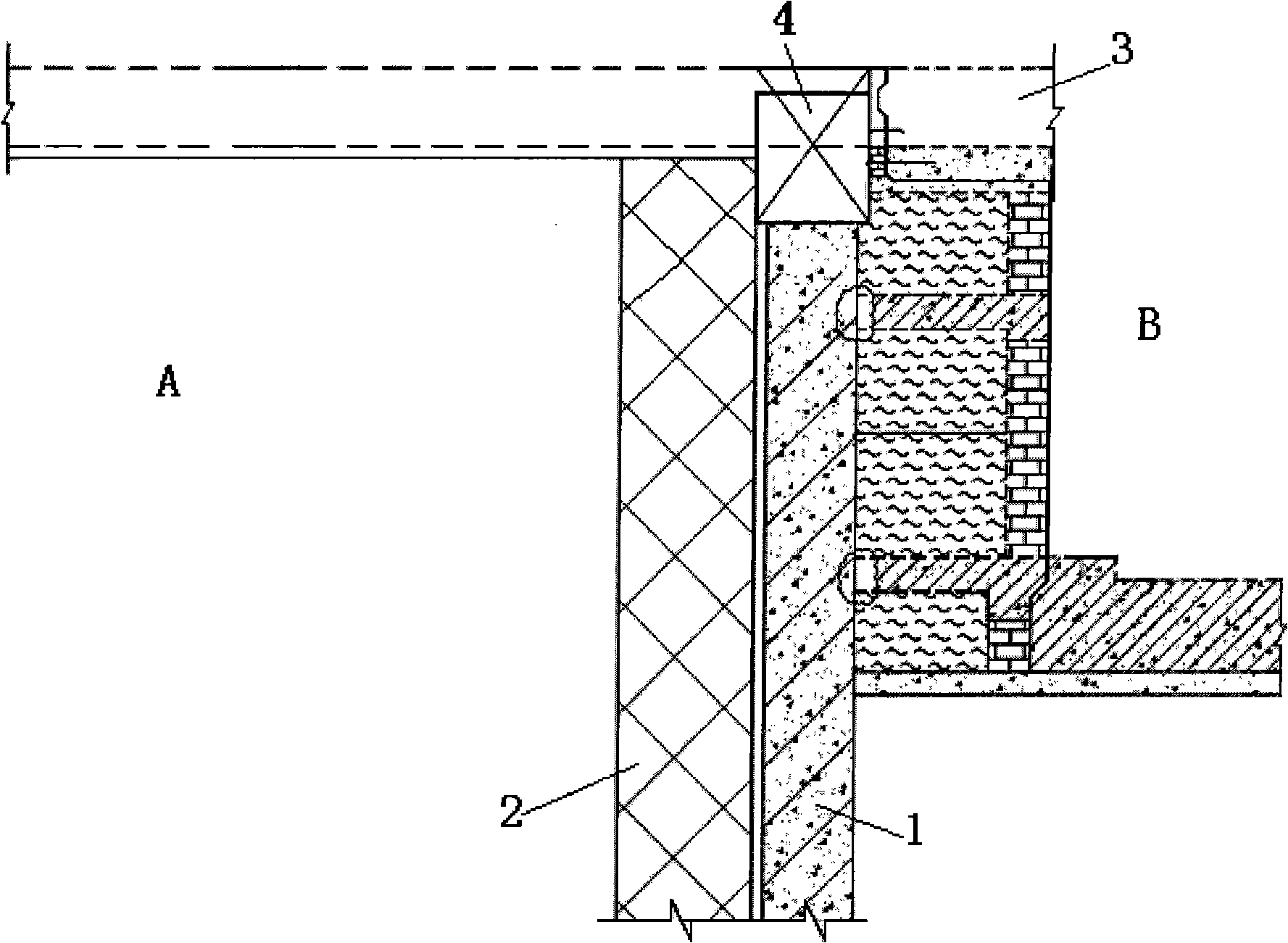 Foundation pit guard method for expansion construction from deep foundation pit to shallow foundation pit