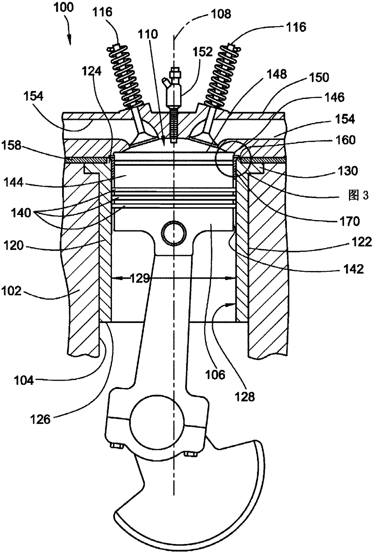 Cylinder liner with chamfer and Anti-polishing cuff